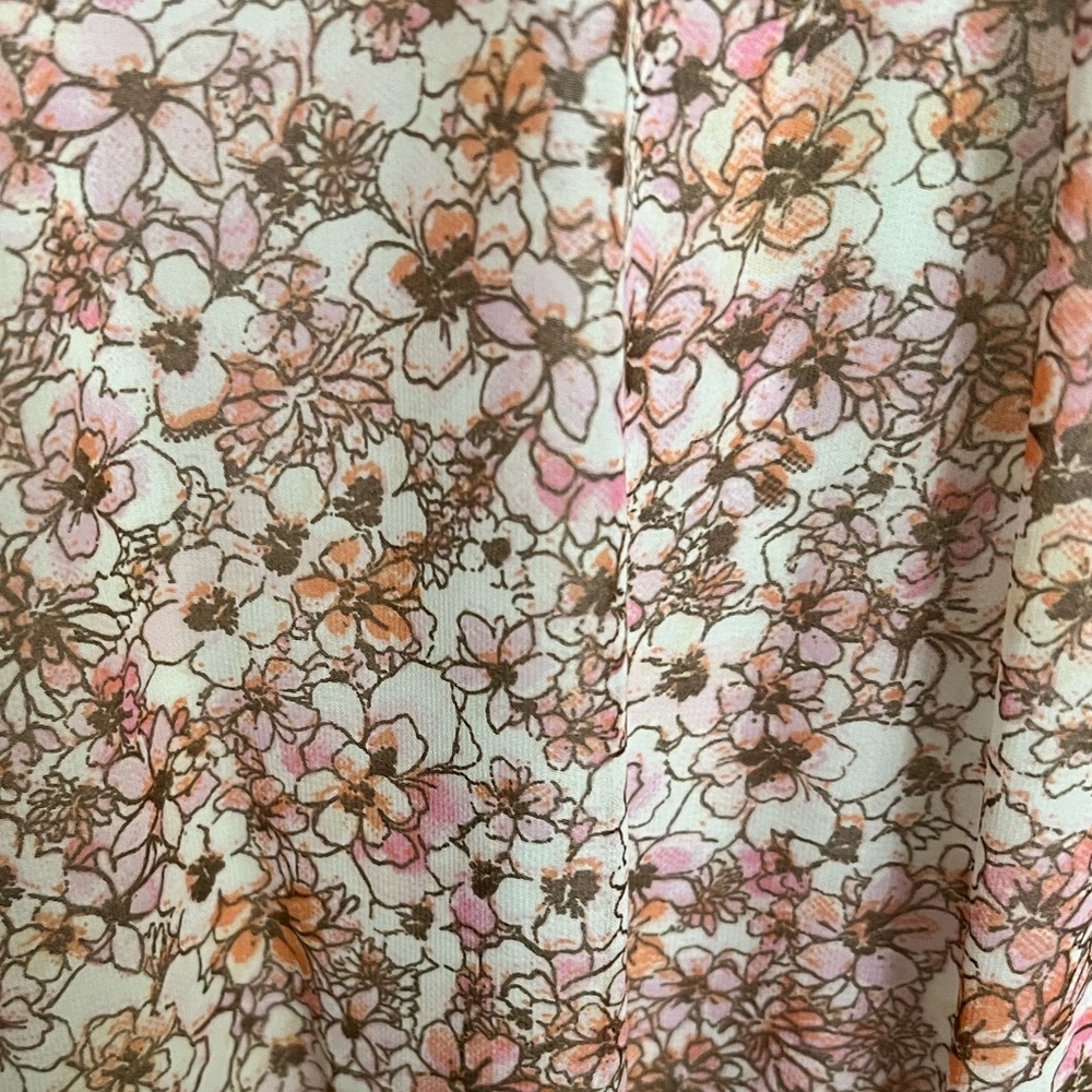 Japna pink and orange floral bohemian‎ tiered dress - Picture 4 of 6